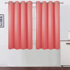 LEMOMO Coral Blackout Curtains 52 x 54 Inch Length/Set of 2 Curtain by Lemomo