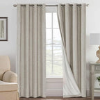 H.VERSAILTEX Linen Curtains 100% Blackout Curtains by HVERSAILTEX