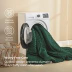 Andency King Size Comforter Set, Dark Emerald Green, 7 Pieces