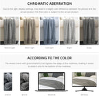 BOURINA Greyish Throw Blanket 50x60 Inches Throw Textured Solid Soft Sofa Couch - Image 6