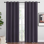 NICETOWN Greyish Purple Blackout Curtains 86 inches Length by NICETOWN