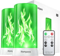 Hompavo 【Upgraded】 Flame Lights with Remote, Timer, 4-Mode Rechargeable