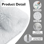 yulidayang White Fluffy Round Area Rugs - Image 3