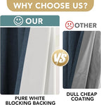 H.VERSAILTEX Linen Blackout Curtains Durable Thick Textured Linen Look 100% - Image 4