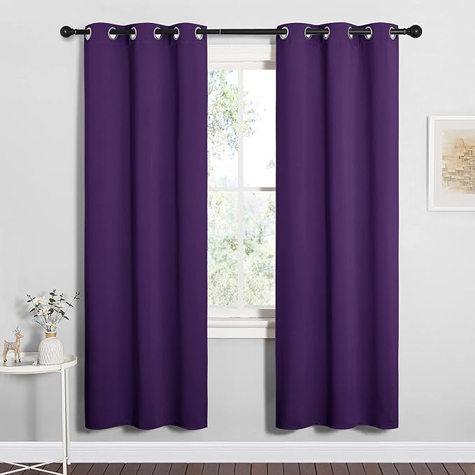 NICETOWN Royal Purple Blackout Curtains 78 inches Length by NICETOWN