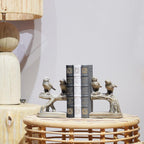 Decorative-Bookends Birds Book-Ends Heavy Duty - Unique Book Ends to Hold Books Heavy Duty Antique Book Stoppers for Shelf Office Desk Books Stand Organizer 2.3 LBS 4.75 * 4 * 6 in Newman House Studio