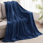BEDELITE Fleece Blanket Full Size Navy - Image 5