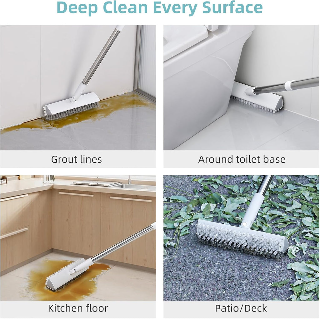 MOPALL Shower Bathtub Scrubber Brush for Cleaning with 55" Long Handle
