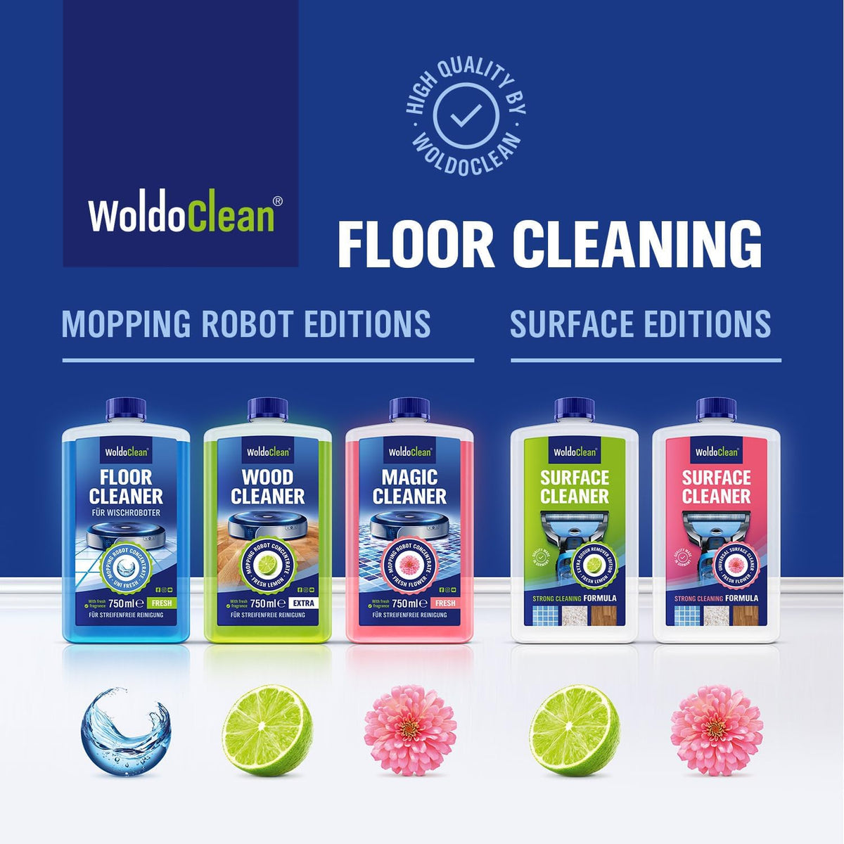 WoldoClean Robot Mop Wood Floor Cleaner 25.36 fl oz - Hardwood & Laminate