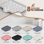 CAKETIME 2 Pack Silicone Soap Dish with Drainage Holes for Bathroom Shower Caddy Kitchen Counter Sponge Holder Saver Tray Sink Accessories Jabonera Storage Solution Funny Gifts for Women White