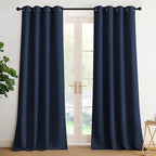 NICETOWN Room Darkening Draperies Curtains Panels, 2 Panels Navy Blue W52 x L96 by NICETOWN