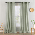 MIULEE Sage Linen Curtains 96 Inch Length 2 Panels by MIULEE