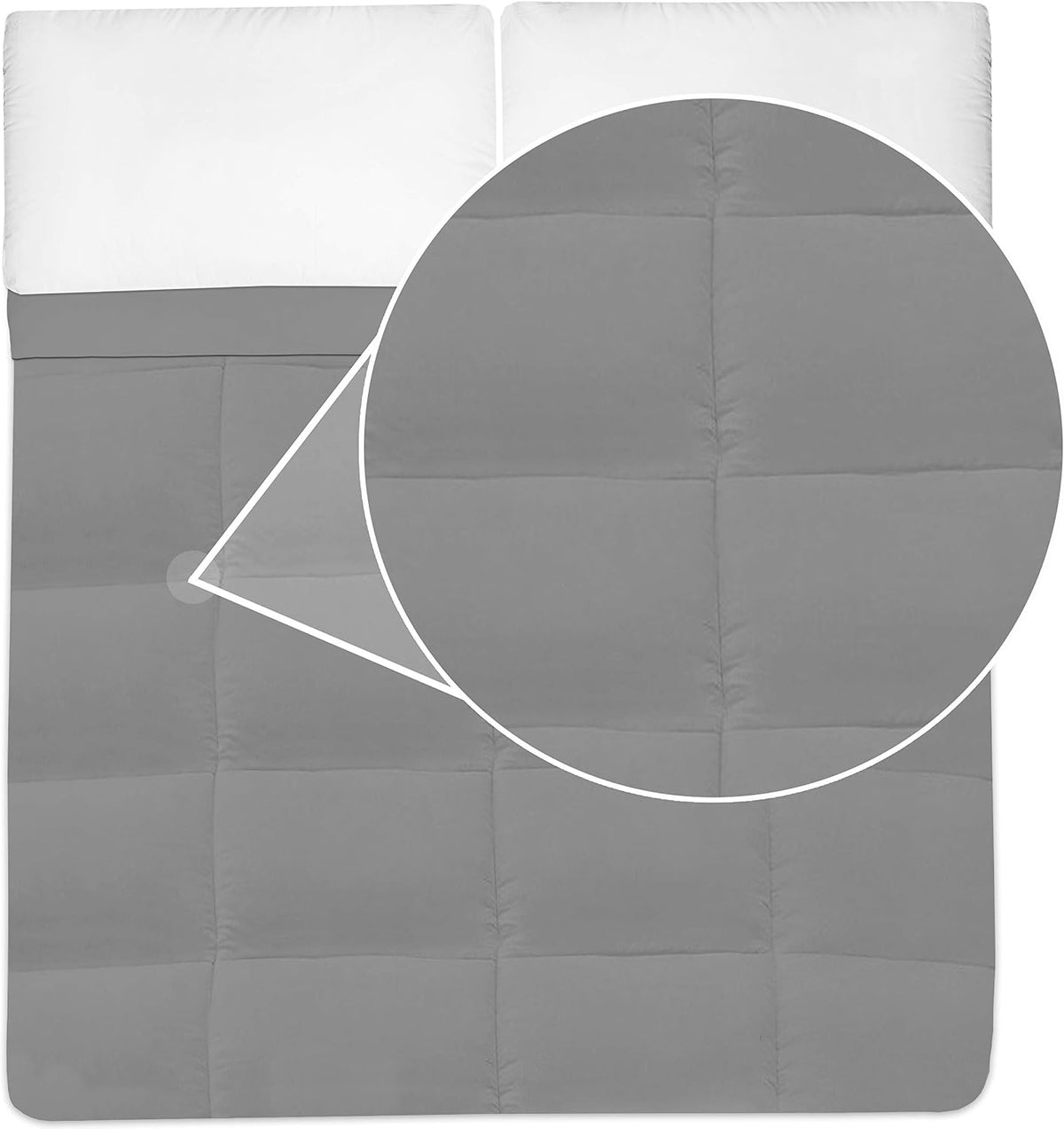 Sweet Home Collection White Goose Down Alternative Comforter, King, Gray