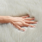 EasyJoy Ultra Soft Fluffy Shaggy Area Rug Faux Fur Rug Chair Cover Seat Pad - Image 7