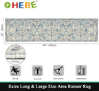 HEBE Hallway Runner Rug 2'x8' Washable Vintage Distressed Area Rugs Non Slip - Image 2