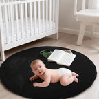 ThreadGlobe Fluffy Faux Rabbit Fur Circle Rug 3'x3', Cloud-Soft Area Rug - Image 6