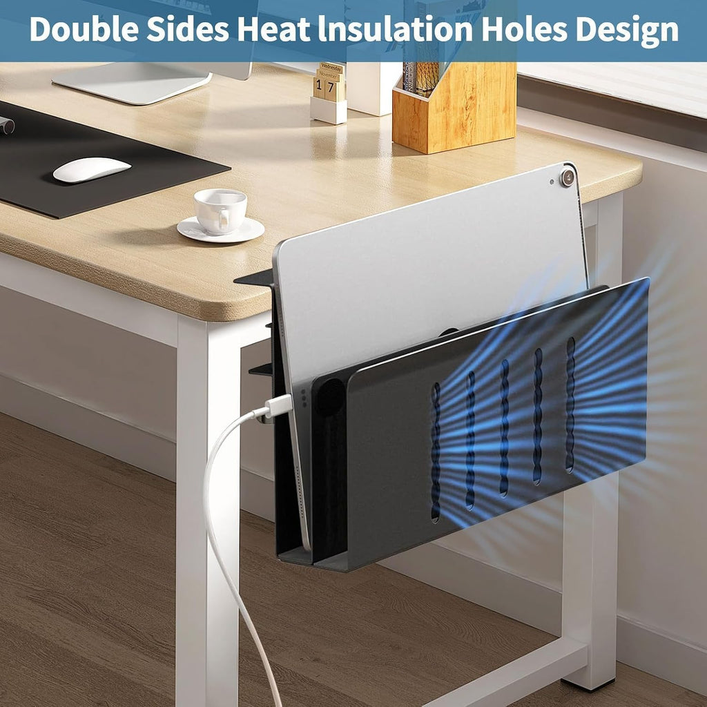 2 Tie Desk Side Storage Organizer,osseph Under Desk laptop holder
