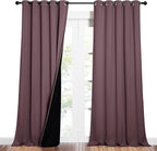 NICETOWN Full Shading Curtains for Windows, Super Heavy-Duty Black Lined - Image 2