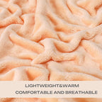 Pink Throw Blanket for Woman Throw Size Coral Pink 50 by 60 Inches for Couch - Image 3