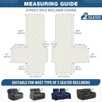 TAOCOCO 100% Waterproof Loveseat Recliner Cover, Non Slip Split Loveseat Covers - Image 5