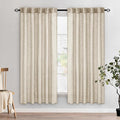 MIULEE Beige Linen Curtains 72 Inch Length 2 Panels by MIULEE