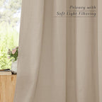 NICETOWN Rustic Linen 144 inch Long Curtains - Image 7