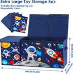 Large Toy Box Collapsible Chest Organizer with Flip Lid for Kids