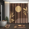 Bathroom Sets with Shower Curtain and Rug Boho Set of 4, Mid
