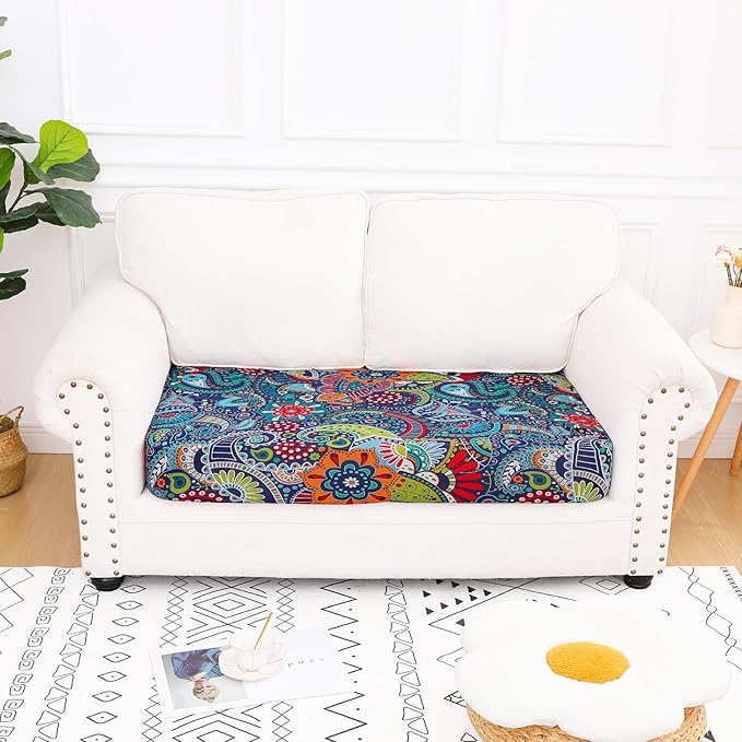 Smiry Printed Couch Cushion Covers, Stretch Soft Couch Covers - Image 5