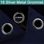 Yakamok 100% Blackout Sliding Door Curtains, Thermal Insulated Grommet Full - Image 6