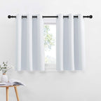 NICETOWN Greyish White Kitchen Curtain Panels by NICETOWN