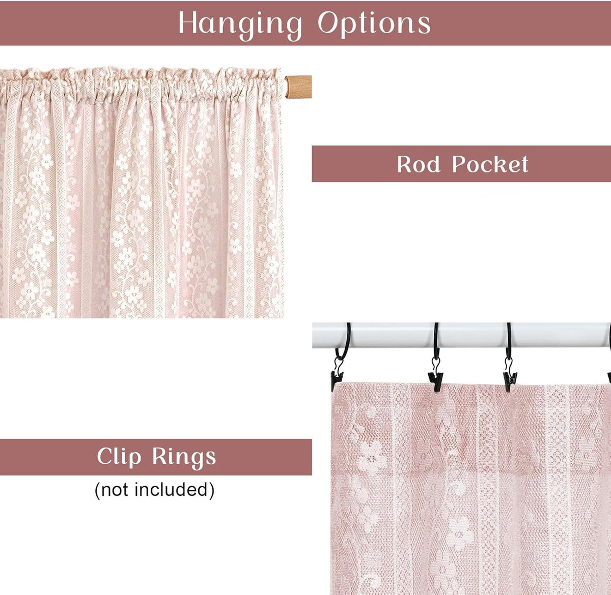 ASPMIZ Linen Pink Curtains for Bedroom, Double Layered Curtain 84 Inch Length 2 Panels Set, Farmhouse Rod Pocket Curtains & Drapes with Tiebacks, Light Filtering Curtain for Living Room, 52 x 84 Inch
