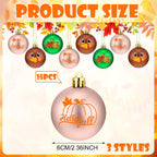 Civaner 15 Pcs Thanksgiving Ball Ornaments for Tree