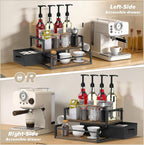 Coffee Syrup Organizer for Countertop, 2-Tier Coffee Bar Organizer