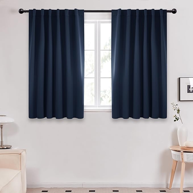 Deconovo Blackout Curtains for Kitchen Window Back Tab and Rod Pocket Curtains by Deconovo