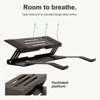 Laptop Stand for Desk, 4-Link Adjustable Foldable Laptop Riser
