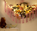 RelaxScene Stuffed Animal Storage Hammock Corner X-Large with LED Light - Baby Hammock Hanging Holder Plushies Net for Stuff Animals Organizer - Cute Room Decor Aesthetic Kids Toddler Nursery Bedroom