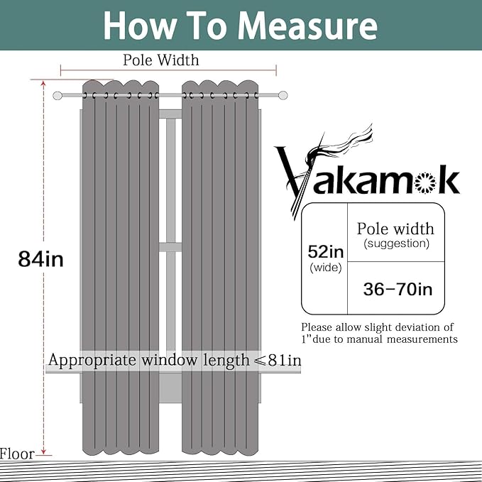 Yakamok 84 Inch Length Blackout Curtains - Image 8