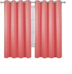 LEMOMO Coral Blackout Curtains 66 x 63 Inch Length/Set of 2 Curtain - Image 2