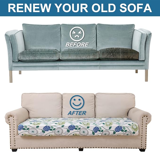 Smiry Printed Couch Cushion Covers, Stretch Soft Couch Covers - Image 8