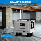 CADPXS 125 Pints Crawl Space Dehumidifier, Commercial Dehu with Drain Hose