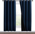 NICETOWN Moroccan Blue Full Shade Curtain Panels, Pair of Energy Smart & Noise by NICETOWN