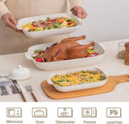 Casserole Dishes for Oven, Baking Dish Set of 3, 12.9"/10.8"/8.4"