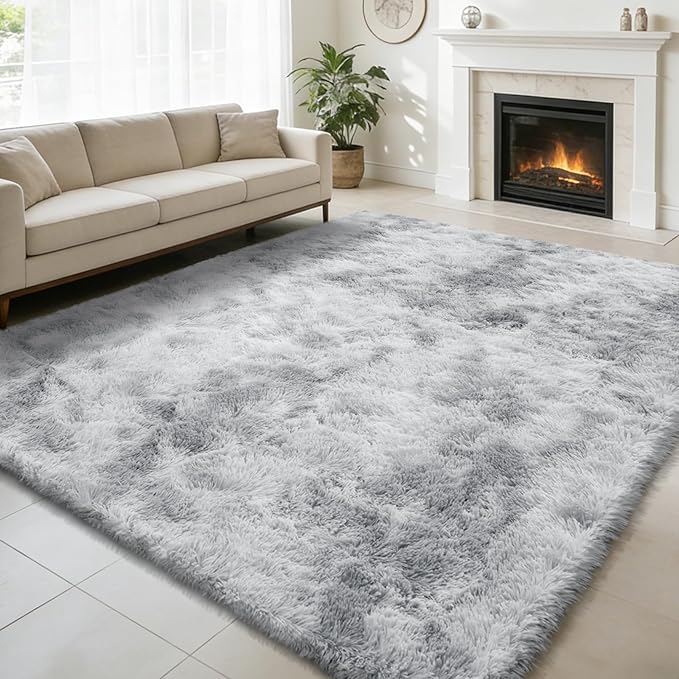 8x10 Fluffy Area Rugs for Living Room, Shag Area Rug for Bedroom, Soft Fuzzy by yulidayang