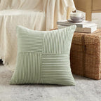 Fancy Homi 2 Packs Sage Green Decorative Throw Pillow Covers 16x16 Inch - Image 2