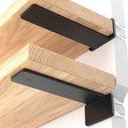 LEOPO 6 Inch Heavy Duty Floating Shelf Bracket, 4 Pack Hidden L Bracket