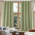 Simplebrand Ava Sage Green Extra Long 10ft Room Daekening Curtains by Simplebrand