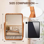 ZOROSY Desk Makeup Mirrors with Wood - Small Table Mirror with Stand