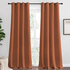 NICETOWN Burnt Orange Blackout Extra Long Curtains by NICETOWN