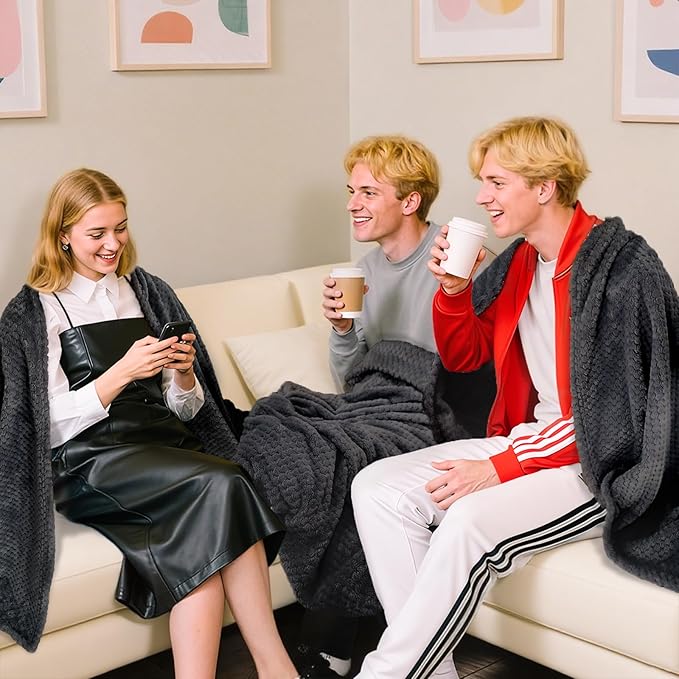 4 Pack Fleece Throw Blankets 50x60 Inches - Image 2